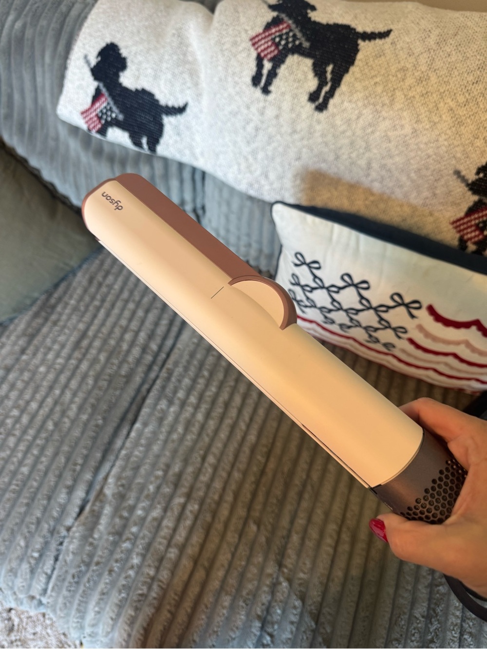 Dyson air straight wet to dry White and Rose Gold Corded Hair Straightener - Picture 3 of 9